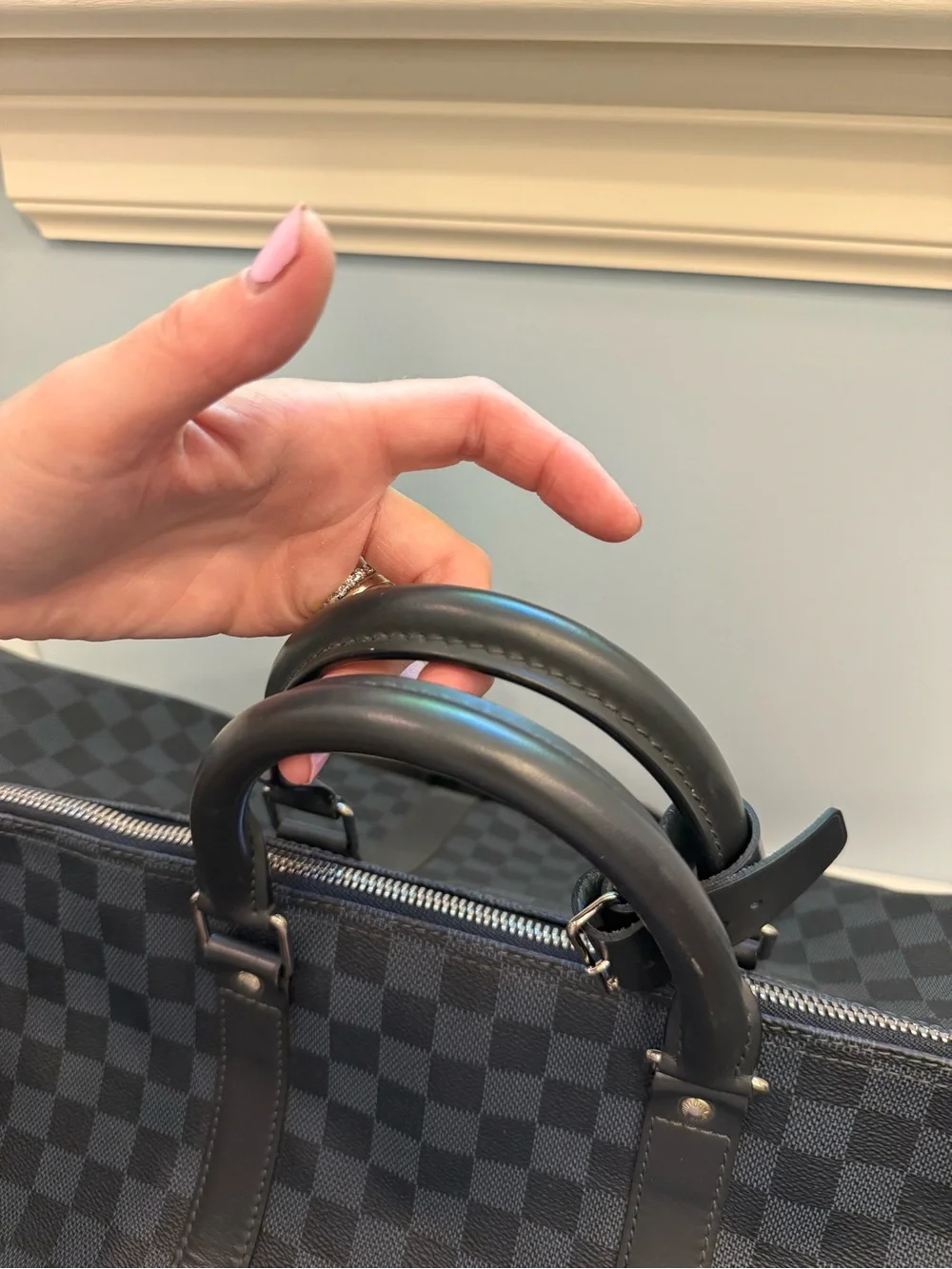Louis Vuitton Keepall Bandoulière 55 Damier Graphite Bag Made in France